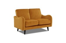 Wave 2 Seater Mustard Yellow Sofa in Velvet - EX-SAMPLE CLEARANCE, new unused!