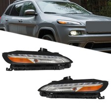 Leftright Halogen Headlights W Led Drlballast For Jeep Cherokee 2014-2018