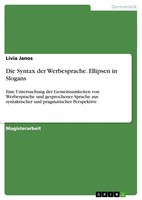 Die Syntax Der Werbesprache. Ellipsen In Slogans (Buch)