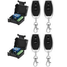2 Set DC12V 433MHz Wireless RF Relay Remote Control Switch Receiver +Transmitter