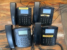 Lot of 4 Polycom VVX 300 IP Phone VoIP POE with one 1 Power Supply