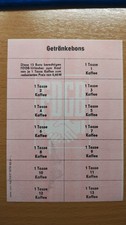 DDR - FDGB Urlauber - kompletter Bogen mit 13 Bons je 1 Tasse Kaffe zu 0,60M