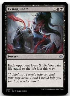 Exsanguinate #173 (NM) Foundations FDN Magic MTG