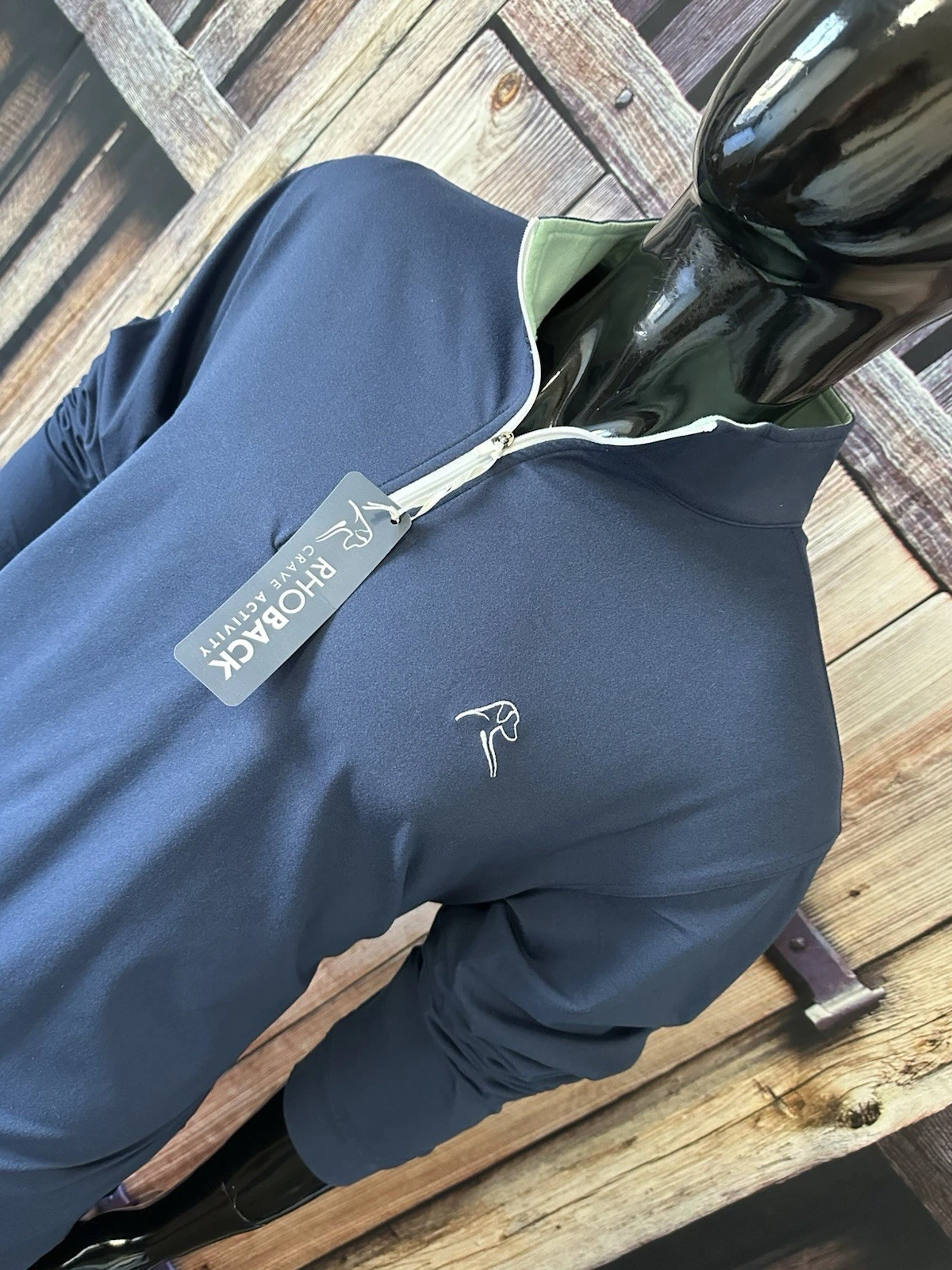 Rhoback Golf Off Blue Midnight Runner 1/4 Zip Pullover Jacket Size XL NWT - product detail image 2