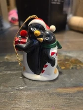 J.S.N.Y.   Penguins Ornaments Bells Vintage made in Taiwan. Approx 3'' tall