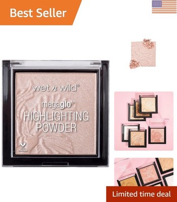 MegaGlo Highlighting Powder, Highlighter Makeup, Shimmer Glow, Pink Rose Gold...
