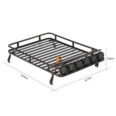 Absima 1:10 Metall-Dachträger inkl. LEDs 2320124 Crawler Scaler Dachgepäckträger
