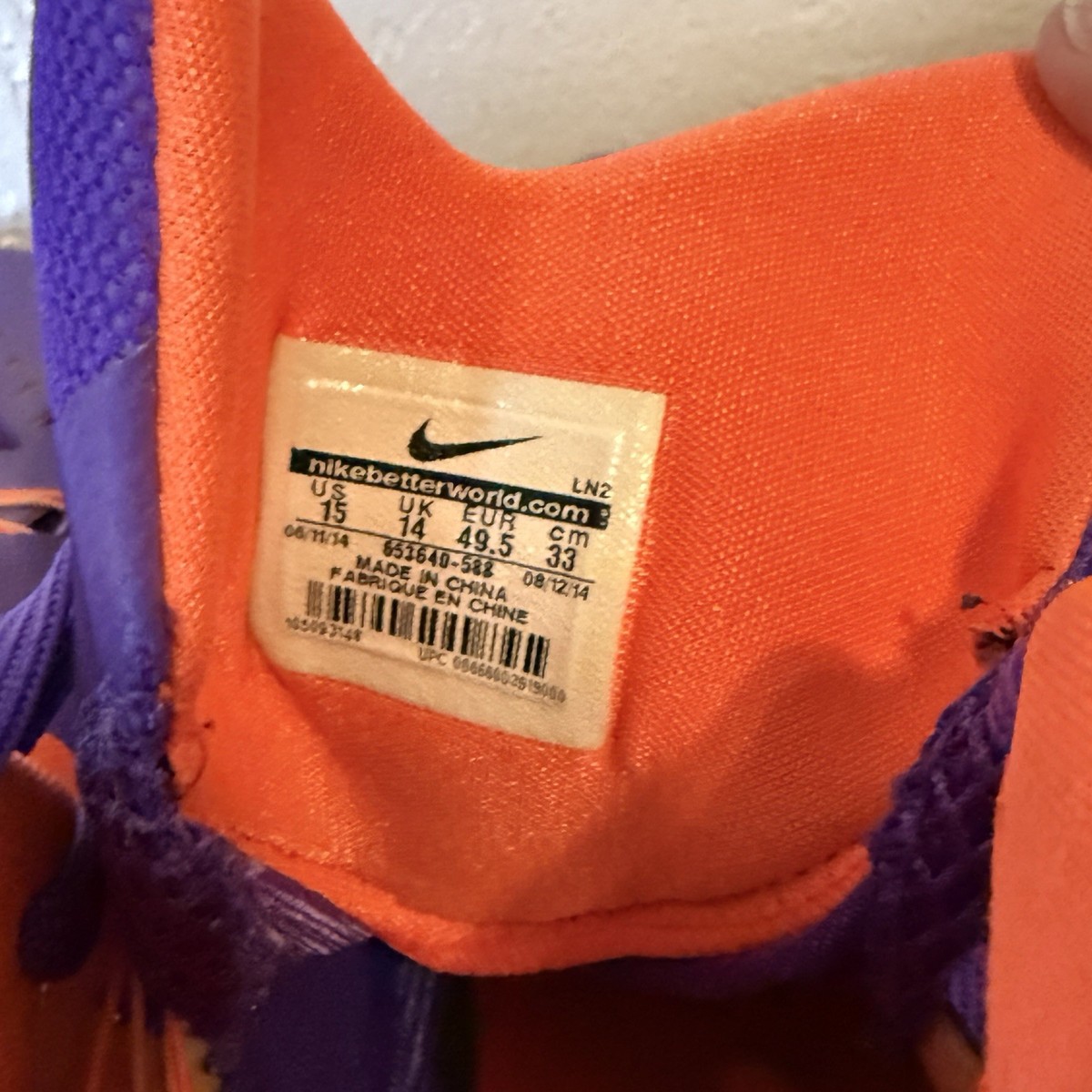 Nike Hyperdunk Purple Orange Devin Booker KD Men\'s Size 15 Nike Debuts First Shoe in Devin Booker Partnership, Nike  main image 4