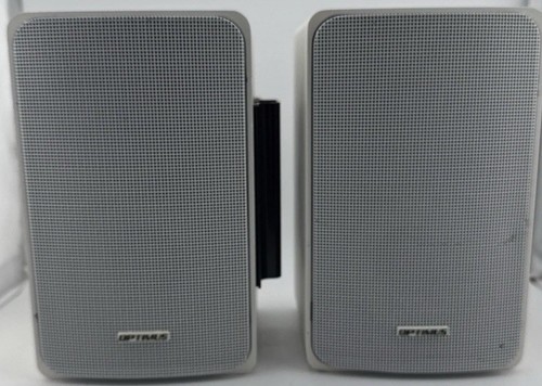 Optimus Pro 7 White Bookshelf Speakers Model 40-2065, 50W