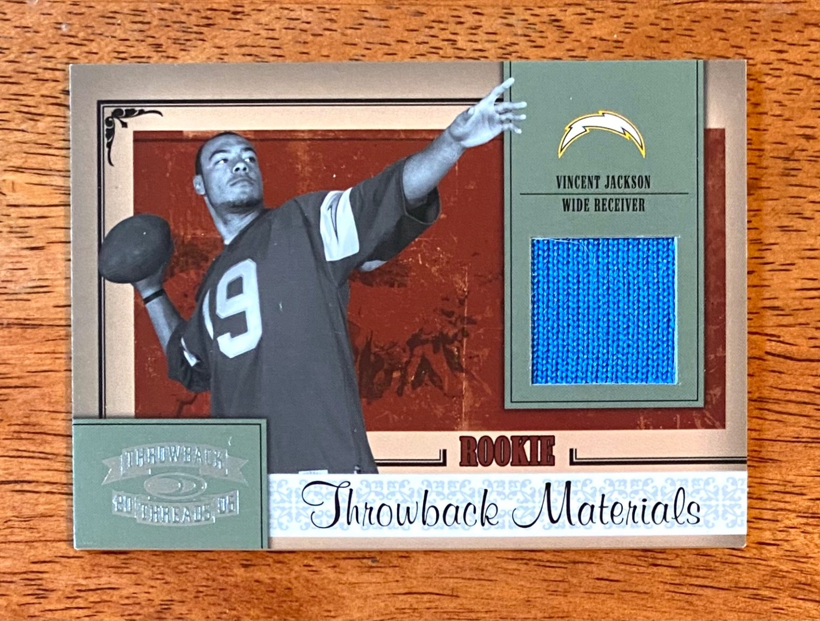Vincent Jackson Donruss Throwback Threads Rookie Hoggs #RH25 Threads Rookie Hoggs