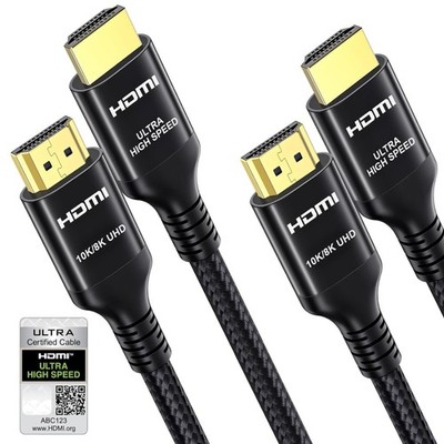 HDMI Kabel, 8K, 2M, 2er Pack, HDMI 2.1, Ultra High Speed, 48Gbps, Gaming, TV