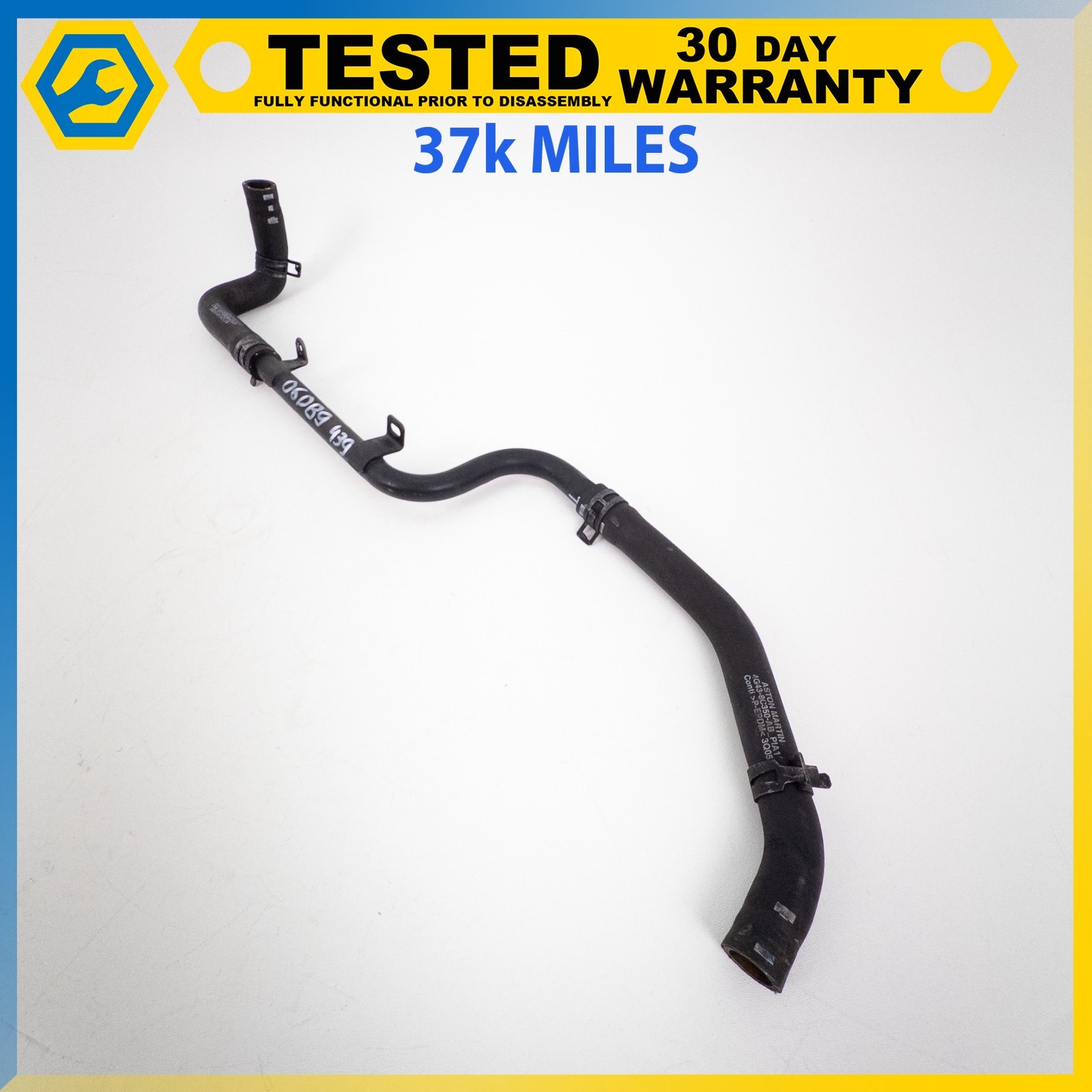 05-12 ASTON MARTIN DB9 DBS 6.0L ENGINE WATER COOLANT HOSE PIPE LINE OEM