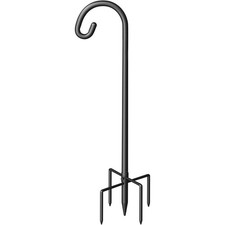 Shepherd Hook Outdoor Bird Feeder Pole W/ 5 P...