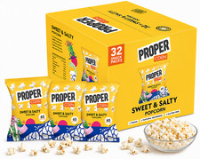 Proper Corn Sweet & Salty Popcorn 32 x 14g Multipack Vegan Low Cal Snack Glute