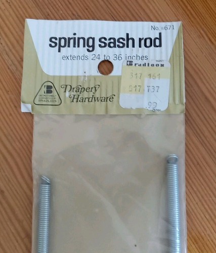 FEDERFLÜGELSTANGE mit Klammern verlängert sich 24" bis 36" ideal für Flügelvorhänge #8671 - Bild 2 von 4