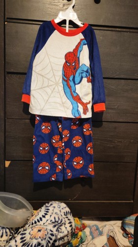 Marvel SPIDER-MAN Pajama Set For Toddlers Long Sleeves Blue Sz 4T NEW