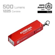 Acebeam Keylite Rechargeable 500 Lumen Keyring Torch in Red