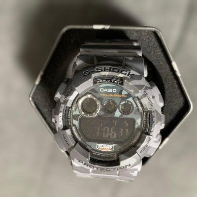 Casio G-SHOCK GD-120CM-8 Gray Camouflage Digital Watch | eBay
