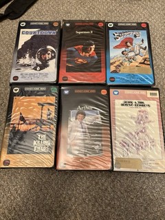 Warner Home Video Big Box VHS Lot 6 Tapes Superman 2 &3 Arthur Countdown