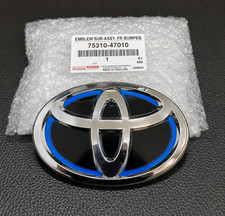 10-17 Toyota Prius Hybrid Grille Emblem Badge Blue Silver Front Logo