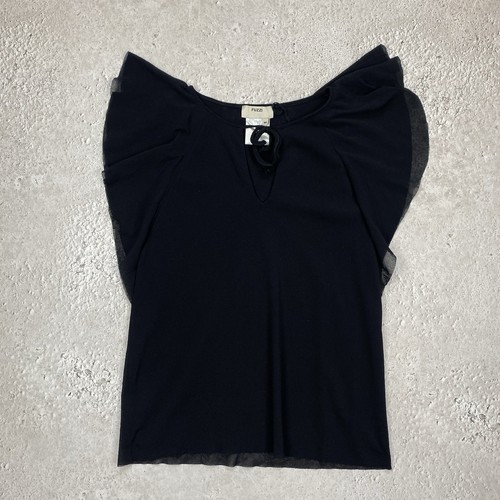 Fuzzi Jean Paul Gaultier Vintage Womens Black Blouse Size M - Picture 1 of 7