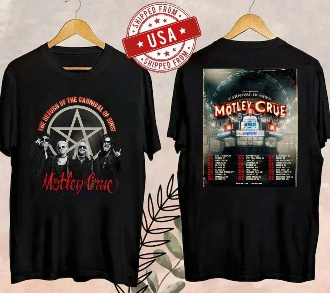 Camiseta Motley Crue 2026 North American Tour