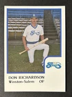 1986  Winston-Salem Spirits- Don Richardson  - ProCards : NRMT-MT