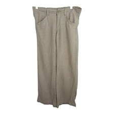 Pilcro Anthro and the Letterpress Linen Blend Wide Leg Pants Size 4 Bohemian Tan