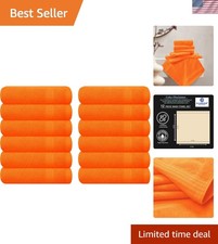 Versatile  Soft 12-Piece Cotton Washcloths - Durable Face Towels for Home  Spa