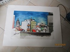 RENATO GUTTUSO ACQUAFORTE ACQUATINTA  TIMBRO A SECCO DELLA TORCULAR 86X64 cm