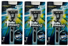 3 Pack Gillette Mach3 Razor Handles + Blades Fits Mach3 Refills 4.53 per gallon