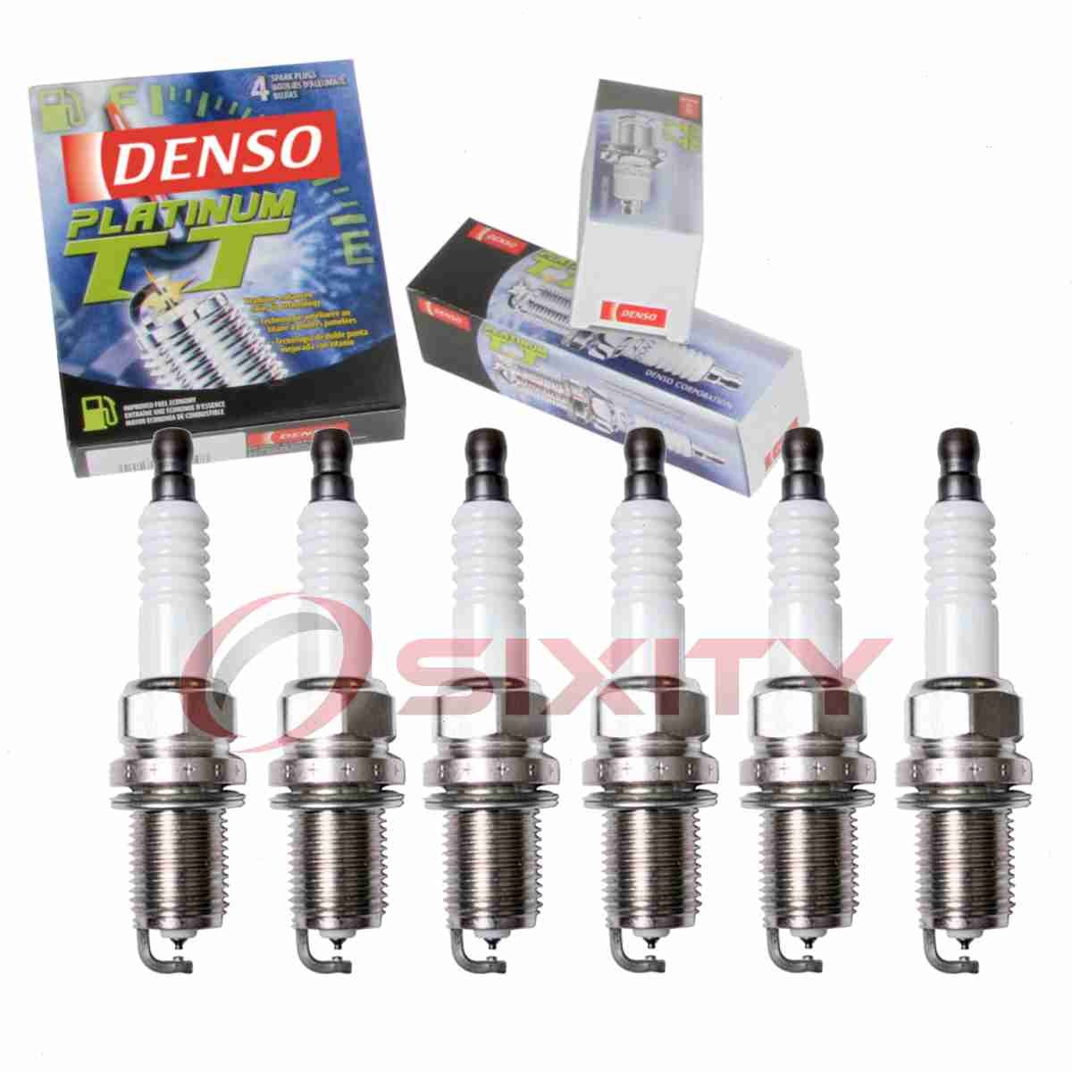6 pc Denso Platinum TT Spark Plugs for 1997-2000 Infiniti QX4 3.3L V6 go
