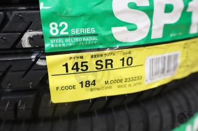 Dunlop SP10 145SR10 (145/80R10) Set of 4 Summer Tires from Japan