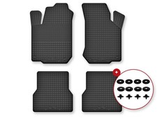 Gummifußmatten für VW Polo III 6N 1994-1999 4tlg Schwarz mit Stopper Gummimatten