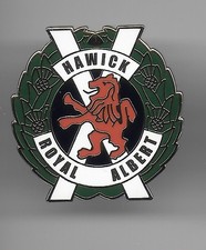HAWICK ROYAL ALBERT SCOTTISH NON LEAGUE ENAMEL LAPEL BADGE VERY GOOD CONDITION