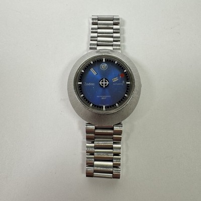 Zodiac Astrographic SST Automatic Men s Stainless Steel Watch W/ Calendar Runs