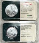 2002 American Silver Eagle 1 oz .999 Silver - Uncirculated - Littleton Holder