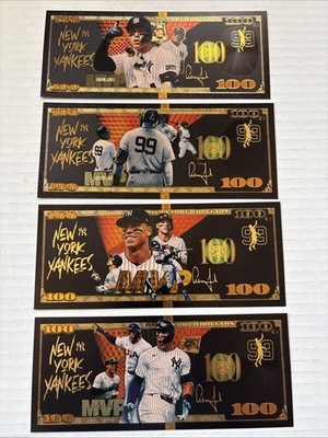 Aaron Judge Gold Foil Banknote MVP 4PC  Set New York Yankees MVP HOF