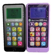 2X LeapFrog Chat  Count Emoji Phone Combo - Purple  Black - Tested Working