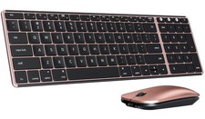 Bluetooth Keyboard and Mouse Combo for Mac, SKM64-2 Rechargeable Slim Wireles...