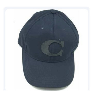 Coach Men's Navy Solid Adjustable Baseball Cap Hat New York ''C'' Logo One Size