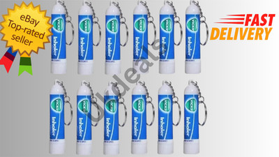 12x Vicks Inhaler for Nasal Congestion Cold Allergy Blocked Nose Fast Relief
