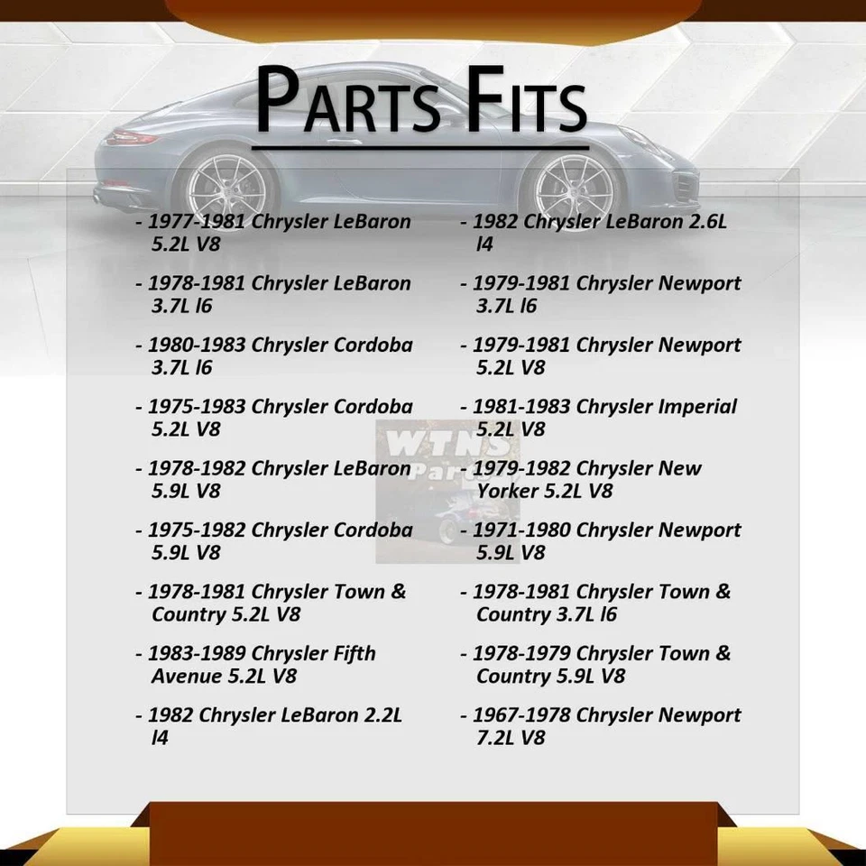 Fits 1983 1984 Chrysler Fifth Avenue GMB Rear Shaft All Joints Universal Joint - Image 2 of 4