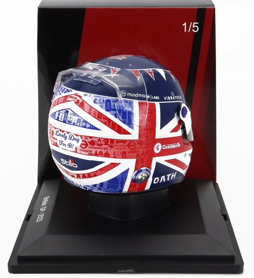 MODELLISMO F1 STATICO SPARK CASCO ALFA ROMEO BOTTAS BRITISH GP 2023 1/5 - Immagine 2 di 4