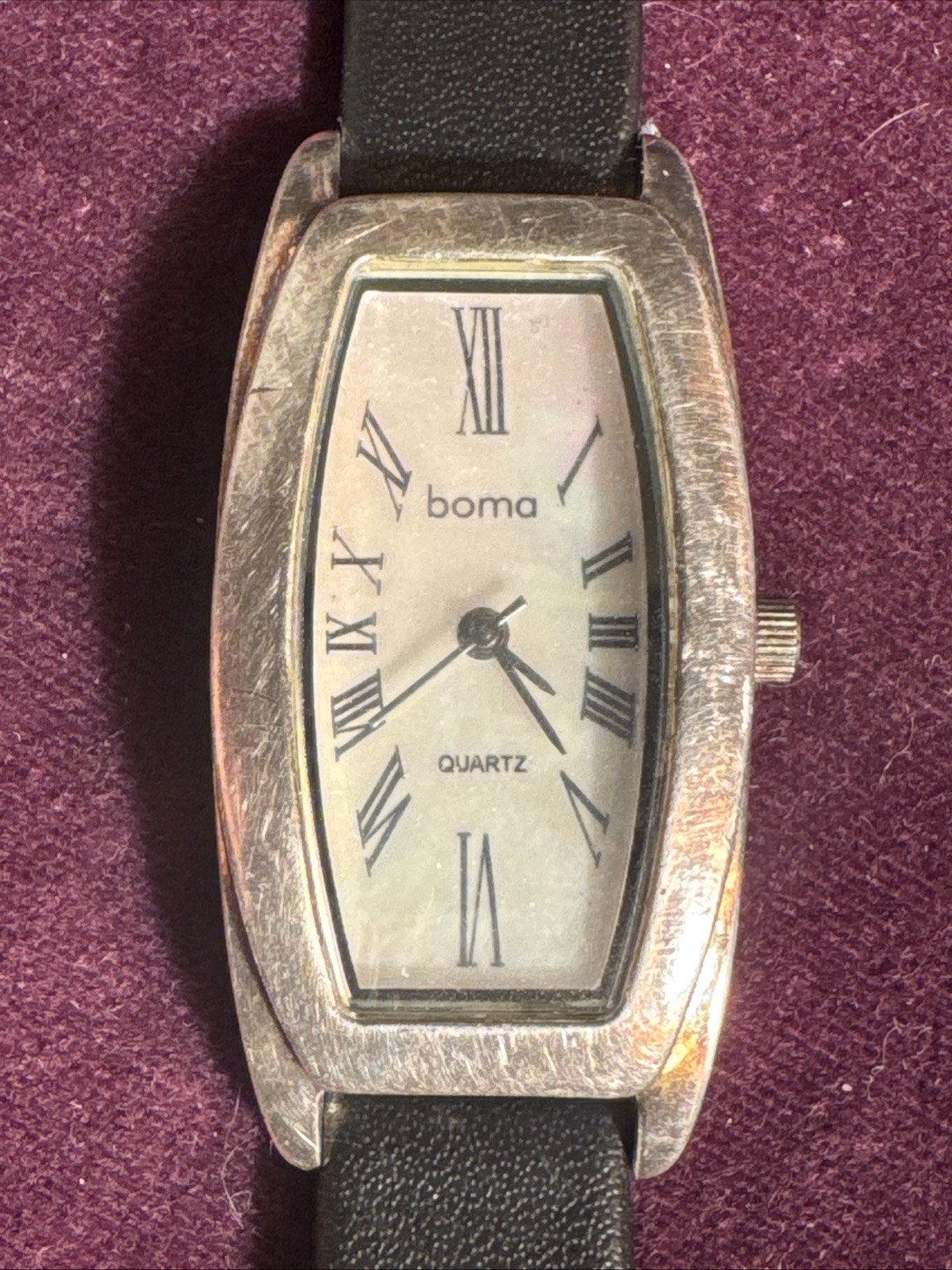 Sterling Silver BOMA Quartz Watch H301 with Mother of Pearl Dial Unworn