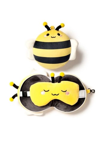 Relaxeazzz Travel Pillow & Eye Mask Bugs and Mythical Plush Plane Car Journey - Picture 7 of 37