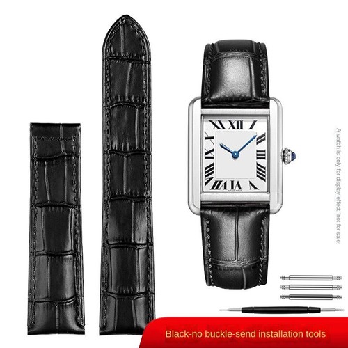 Echt Leder Armband für Cartier Tank Solo Uhr Ersatzarmband Unisex - Bild 22 von 28