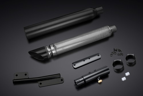 YAMAHA XV950 BOLT 14-21 550mm CUSTOM CERAMIC SILENCER EXHAUST SLASH CUT SILENCER - Picture 4 of 4