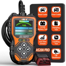 ANCEL AS200 Pro OBD2 Scanner Check Engine Code Reader Scan Tool 24V Battery Test