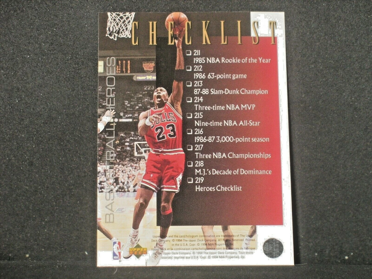 Michael Jordan 1994 Collectors Choice International French 219 Chicago Bulls